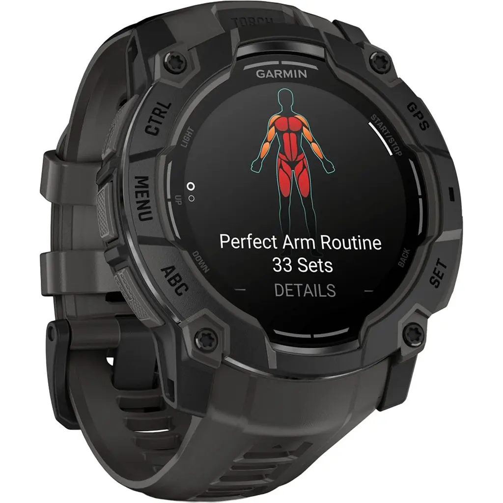 Смарт-годинник Garmin Instinct 3 AMOLED 50mm Black with Charcoal Band (010-03020-00) [125558] - фото 3