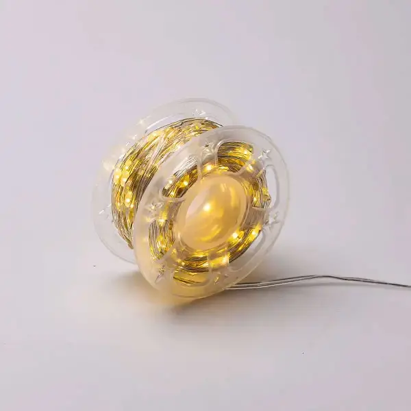 Гірлянда Роса нитка 500 LED довжина 50 м з пультом від мережі, жовтий GarlandoPro 500L50MWY - фото 9