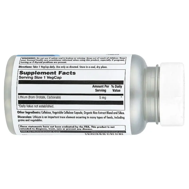 Амінокислота KAL Lithium Orotate 5 mg, 60 вегакапсул vit0003995 - фото 2