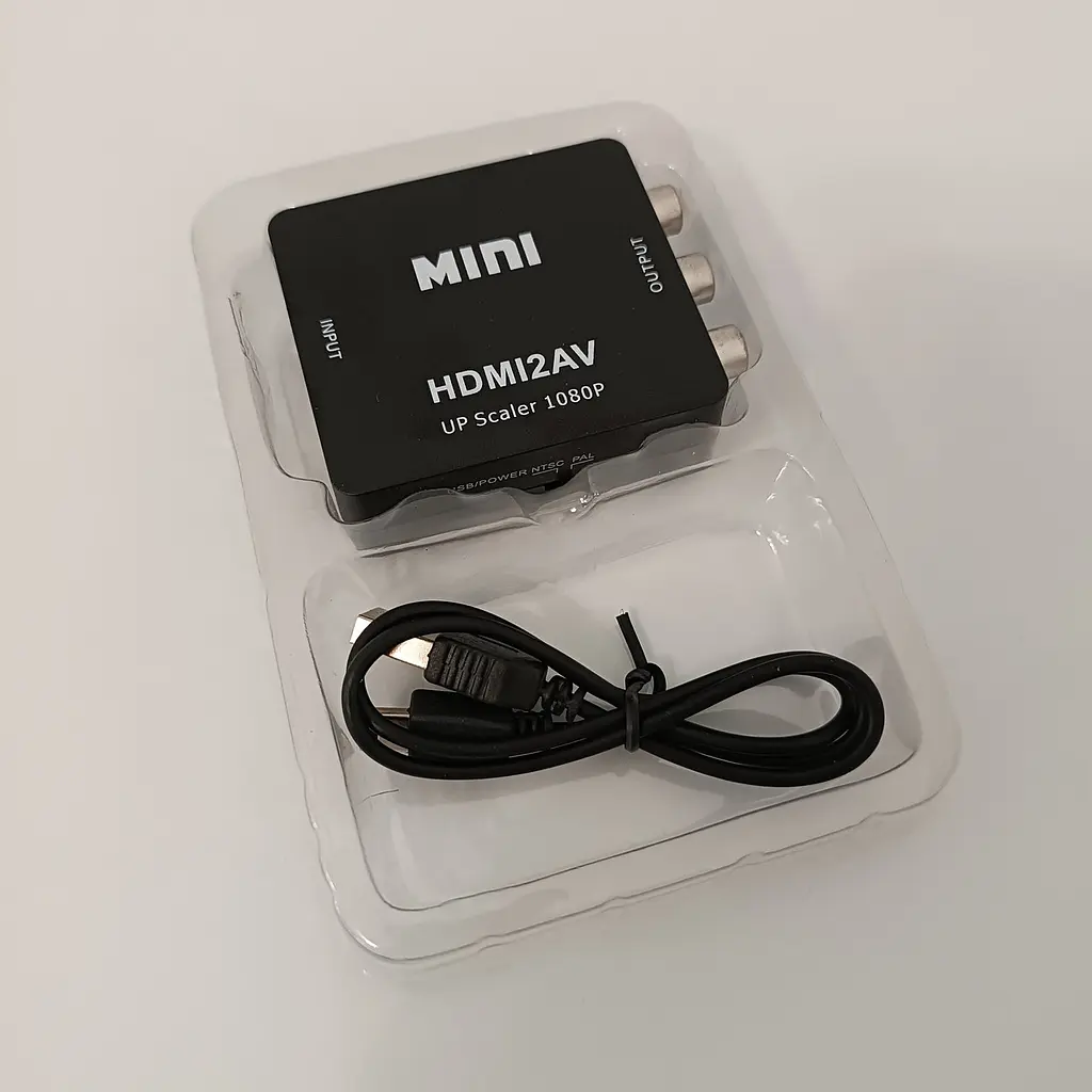 Перехідник HDMI в AV (RCA тюльпан) адаптер. Чорний - фото 8