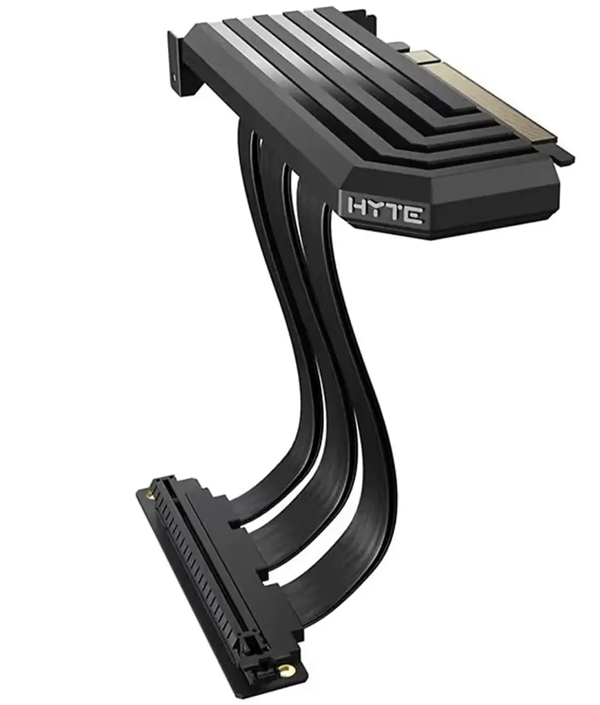 Райзер Hyte PCIE40 4.0 Luxury Riser Cable 200mm Black - фото 3
