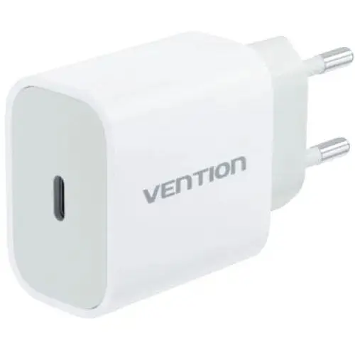 Зарядний пристрій 1xUSB-C 20W + USB-C to Lightning cable М-М White Vention (G17W0-EU) - фото 7