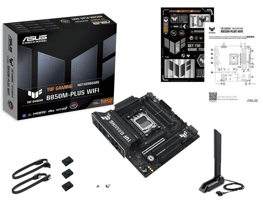 Материнська плата ASUS TUF GAMING B850M-PLUS WIFI (TUF GAMING B850M-PLUS WIFI) (Socket AM5, AMD B850, Micro-ATX) - фото 7