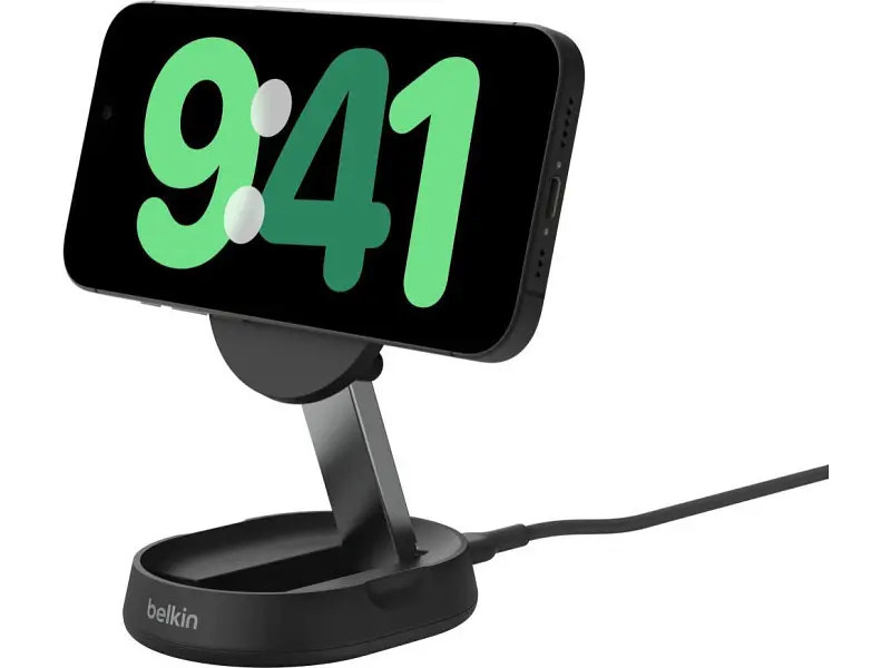 Бездротовий зарядний пристрій Belkin 15 Вт Magnetic Stand Qi2 Black (WIA008vfBK) - фото 2