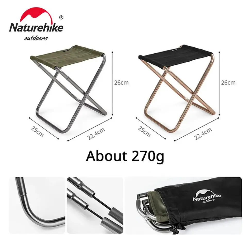 Складаний туристичний стілець Naturehike Easy Wild NH17Z012-L (Зелений) - фото 4