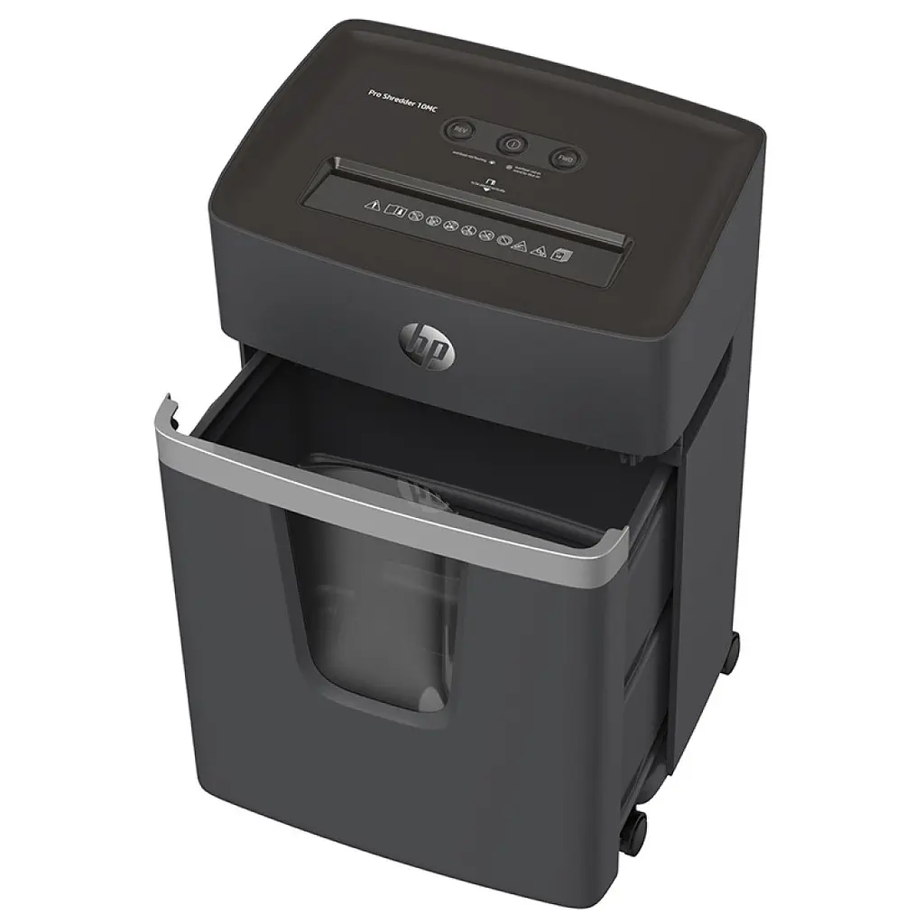 Знищувач документів HP Pro Shredder 10MC, A4, 80g х 10 листів, 2*15, 20 л., P-5 - фото 6