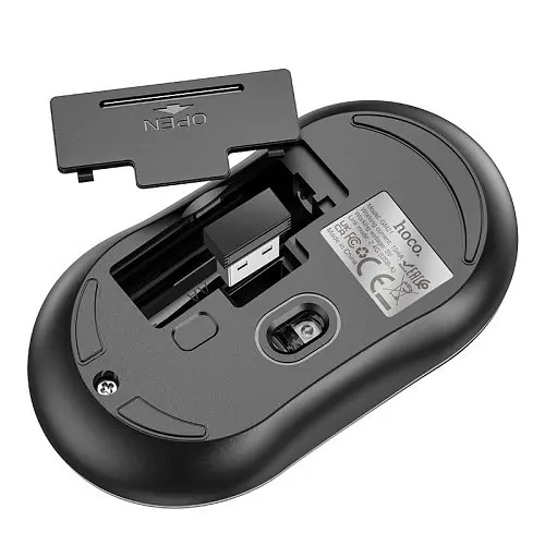 Компьютерная Мышь HOCO GM21 Platinum 2.4G business wireless mouse Черная - фото 2