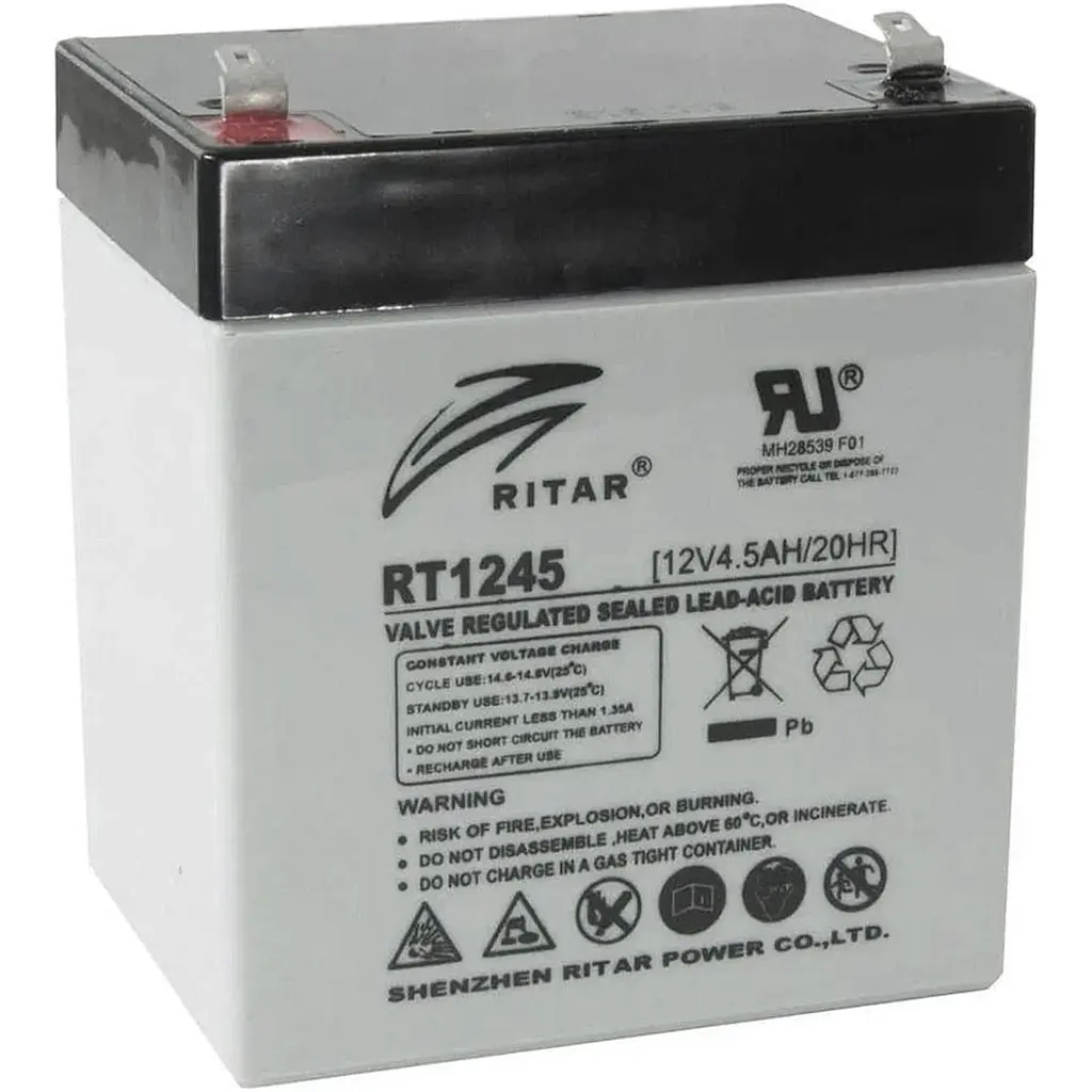 Акумулятор Ritar AGM 12V [12V/4.5Ah/54Wh] [RT1245] [125661] - фото 2