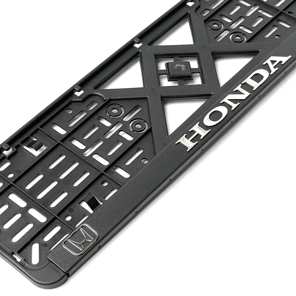 Рамка номера Honda 3D напис Хромований / пластик Гнучкий морозостійкий - фото 2