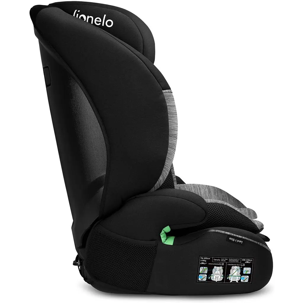 Автокрісло Lionelo Levi i-Size Black Grey (LO-LEVI I-SIZE BLACK GREY) - фото 3