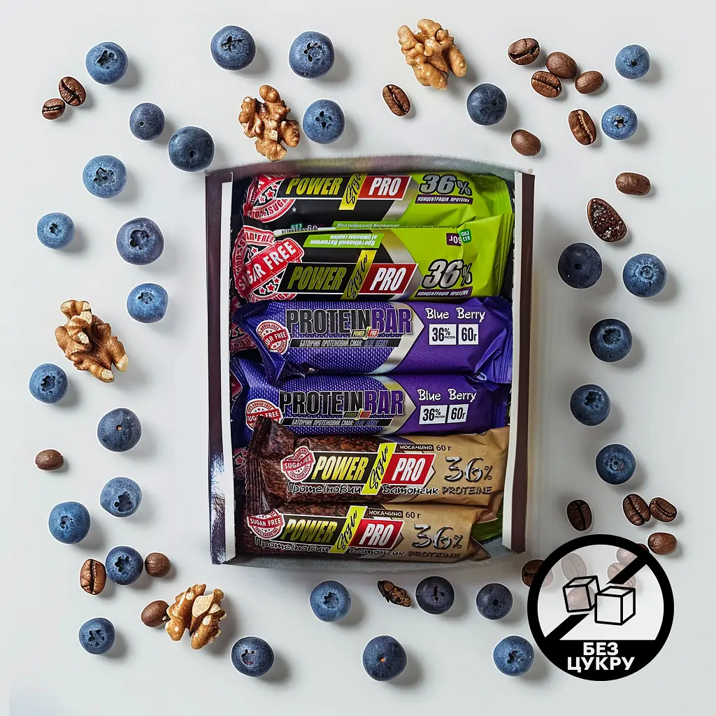 Батончик Power Pro 36% Sugar Free MIX 1.08 кг (18 шт. х 60 г) - фото 2