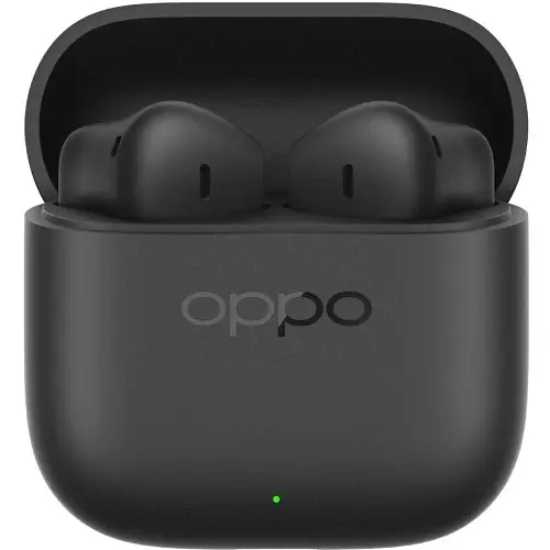 Навушники бездротові OPPO Enco Buds 3, Black, Bluetooth, мікрофон, 123 дБ, акумулятор 43 mAh (навушники) / 530 mAh (кейс), IP55, радіус дії до 10 м, час роботы до 48 год (ETEG1_BLACK) - фото 2