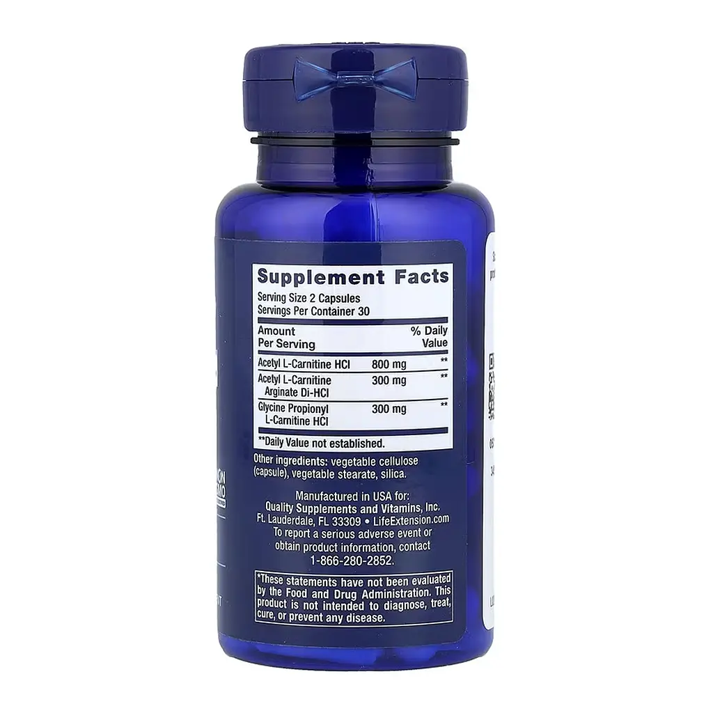 Амінокислота Life Extension Optimized Carnitine 60 caps - фото 2