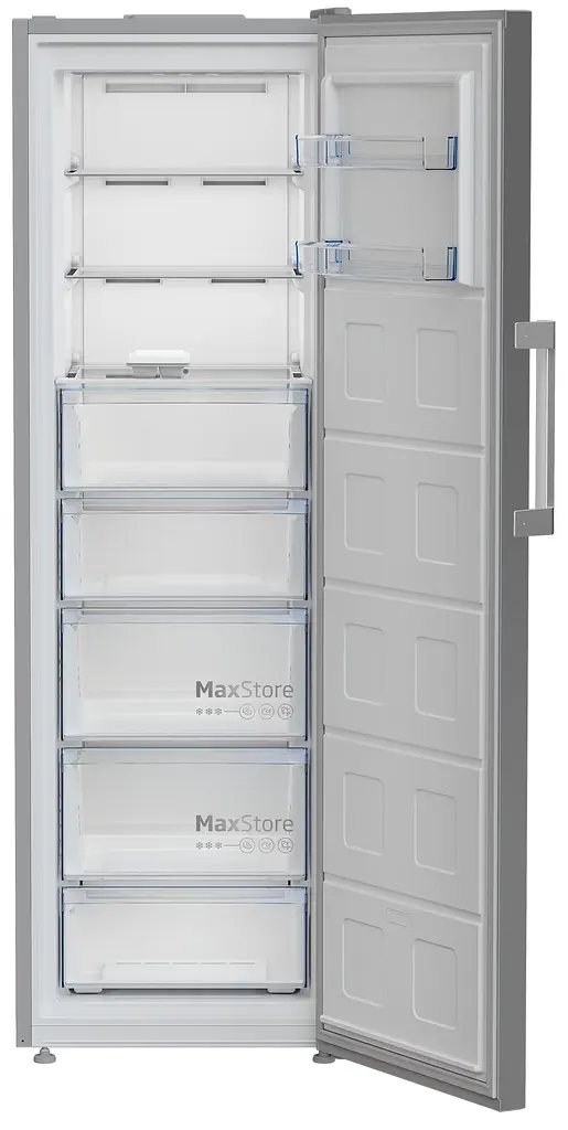 Beko Морозильна камера Beko, 187x60x71, 286л, 1дв., E, NF, нержавіюча сталь - фото 4