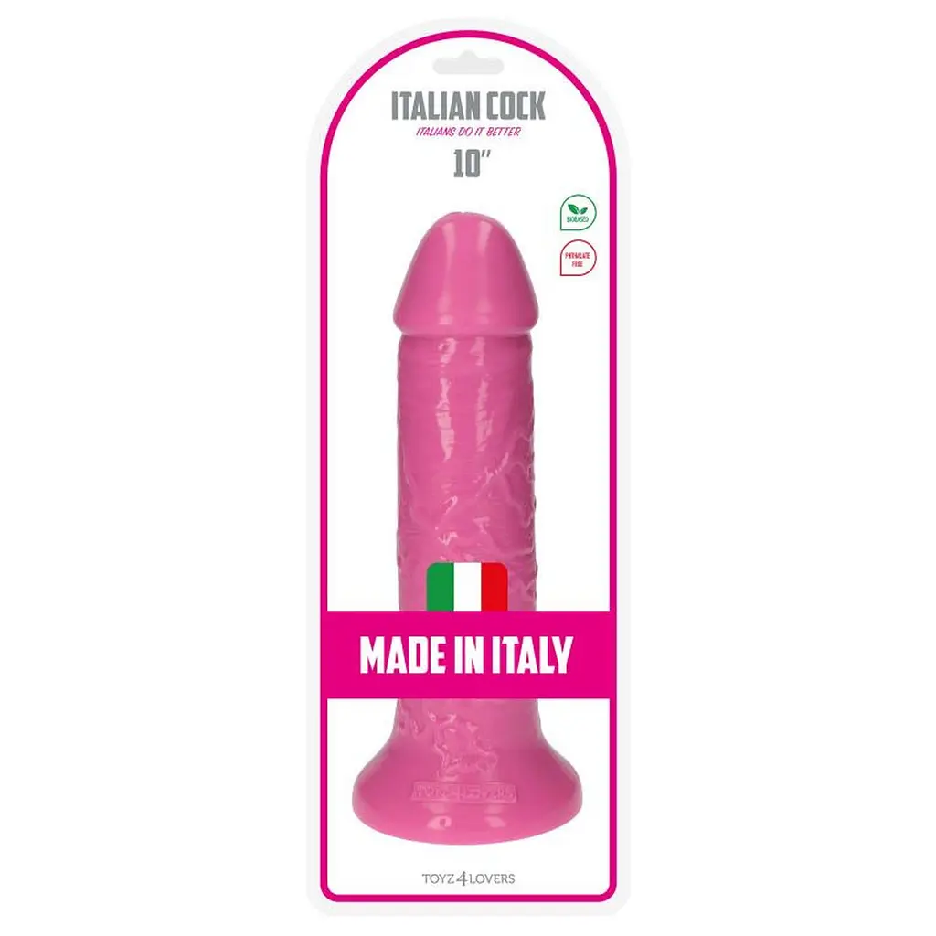 Фалоімітатор Toyz4lovers Italian Cock 10", 25.5 см (рожевий) - фото 7