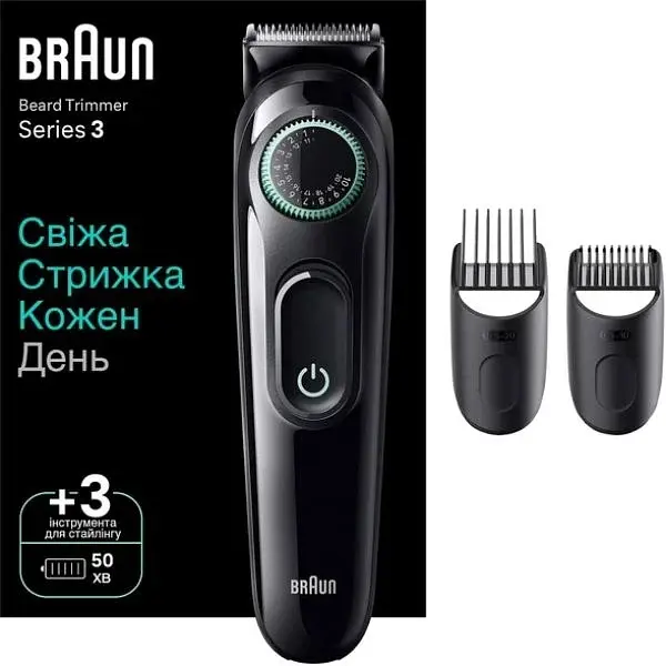 Тример для стрижки Braun BT3411 Black/Turquoise UA - фото 2