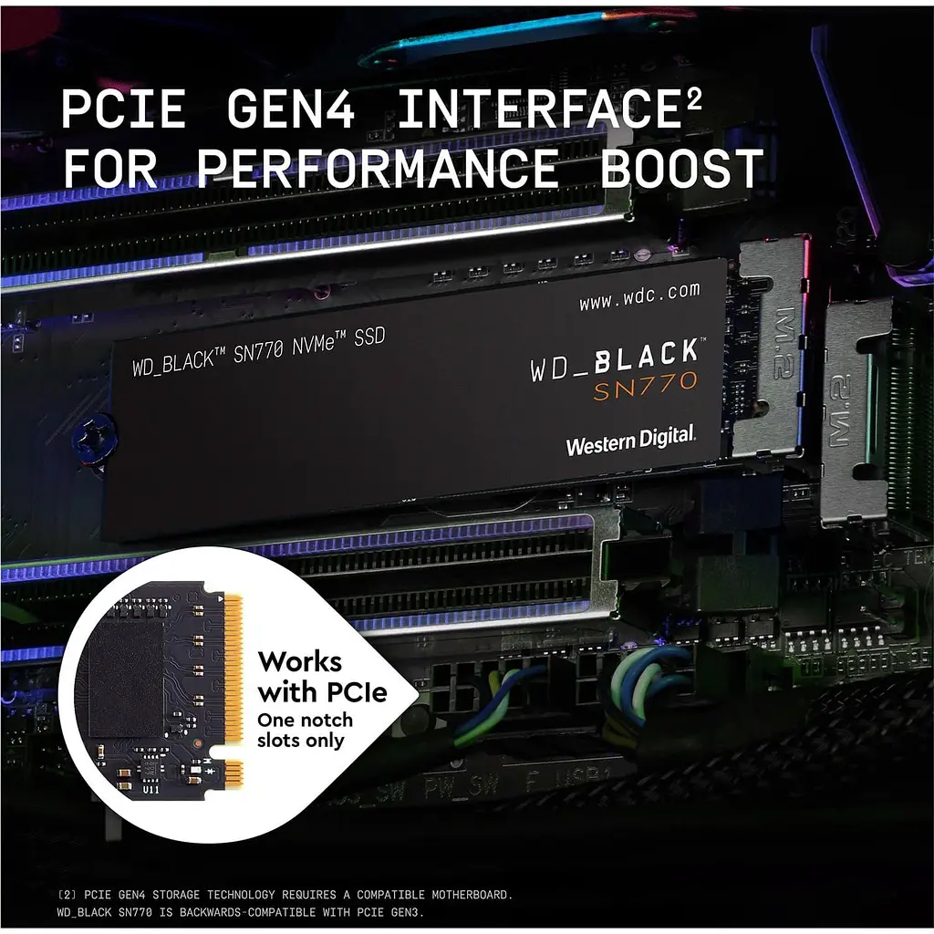 Накопичувач SSD Western Digital m.2 NVMe 250GB Black SN770 PCI-E 4.0 (WDS250G3X0E) - фото 6