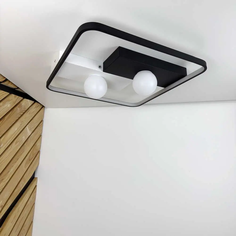 Світильник LED smart PICASSO-S+пульт 85W 3000-5000K IP20 квадрат біло-чорний Violux ( 220635 ) - фото 2