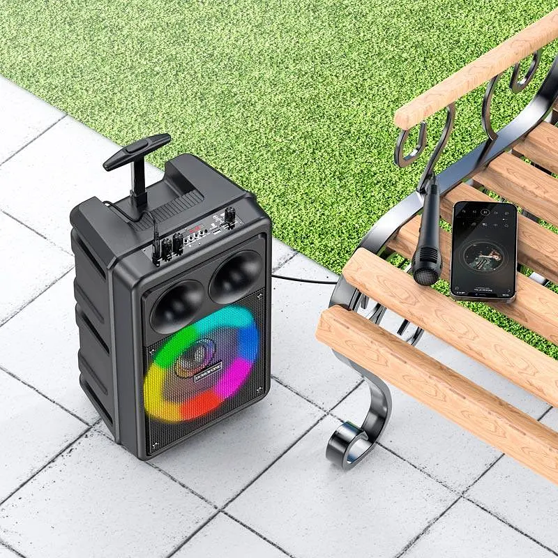 Портативна акустика Borofone BP9 Bluetooth караоке з мікрофоном та пультом 10 W - фото 7