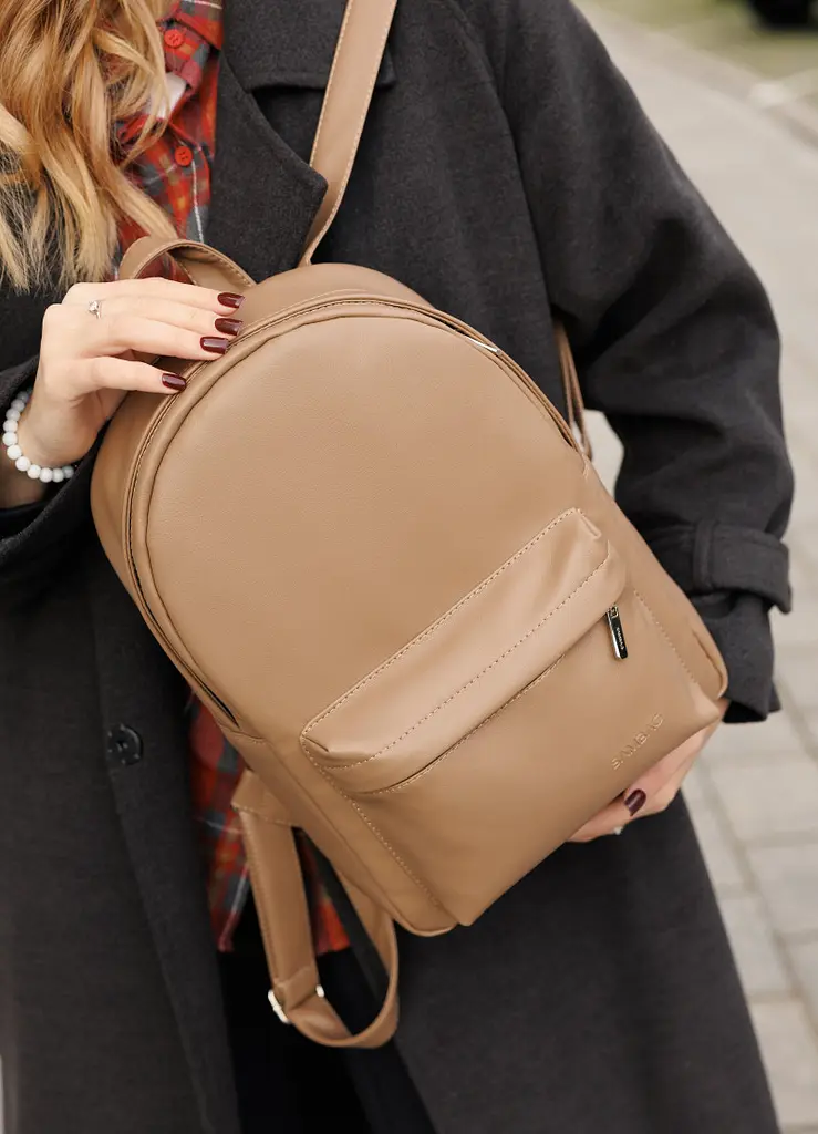 Женский рюкзак Sambag Brix Classic кофейный 35 х 25 х 12 см (14511021) - фото 2