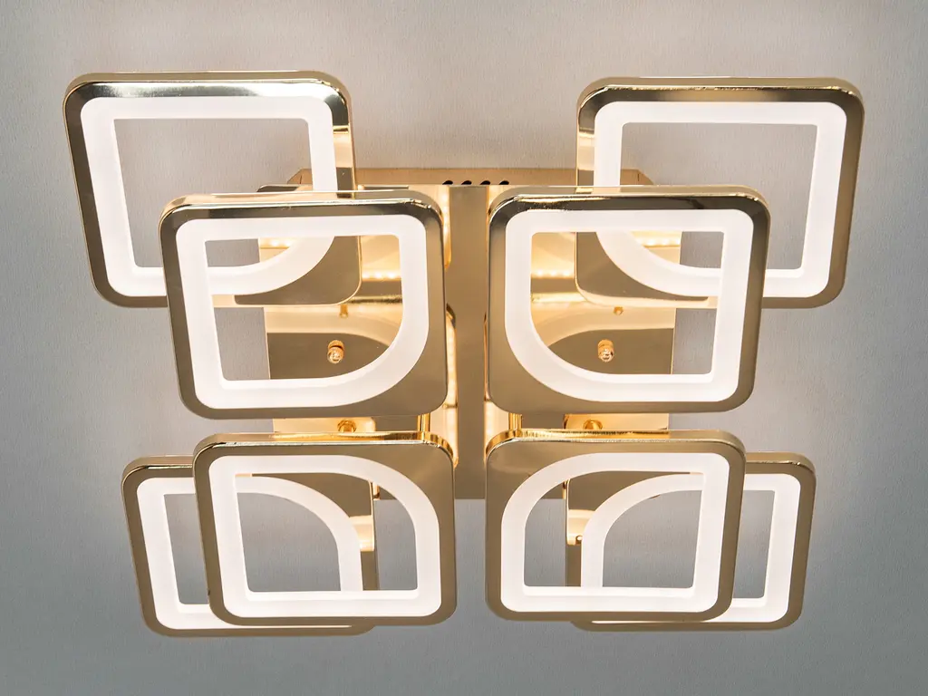 Светодиодная люстра смарт светильник с ИК пультом, 115W, золото - фото 2