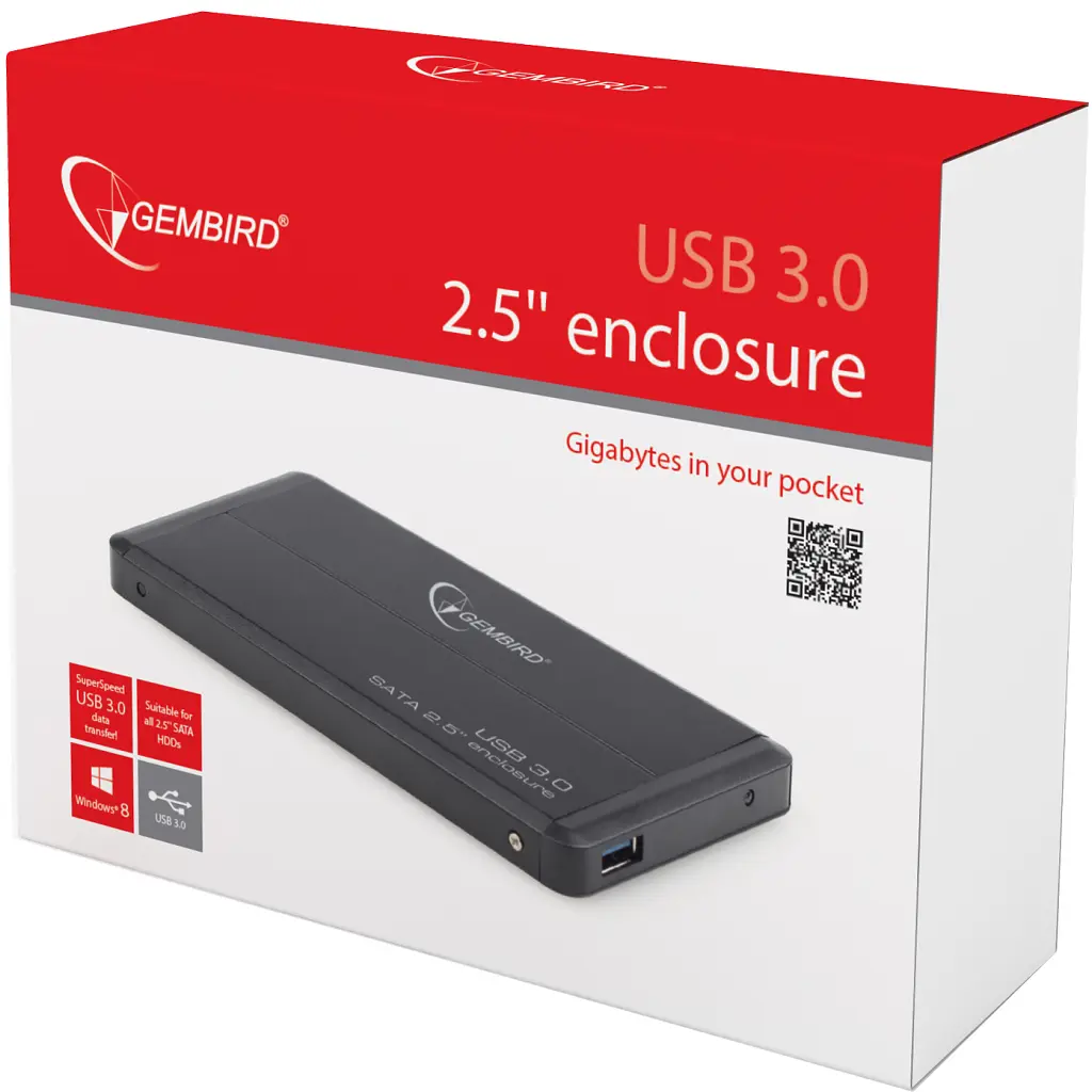 Кишеня зовнішня Gembird EE2-U3S-2 - фото 3