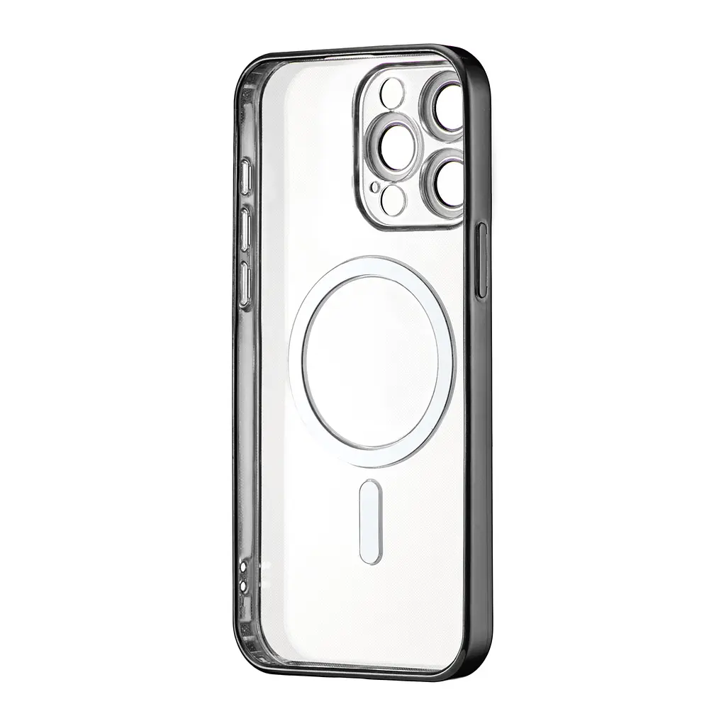 Чохол Ductil Metallic Edge with MagSafe (Protected Camera & Lens) iPhone 15 Pro Max Black - фото 3