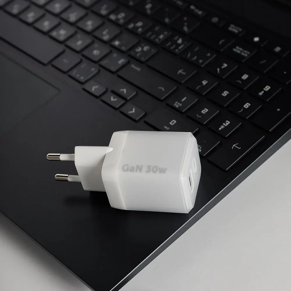 Зарядний пристрій Proove Pure GaN Plus 30W (Type-C + USB) white (WCPU30111202) - фото 8