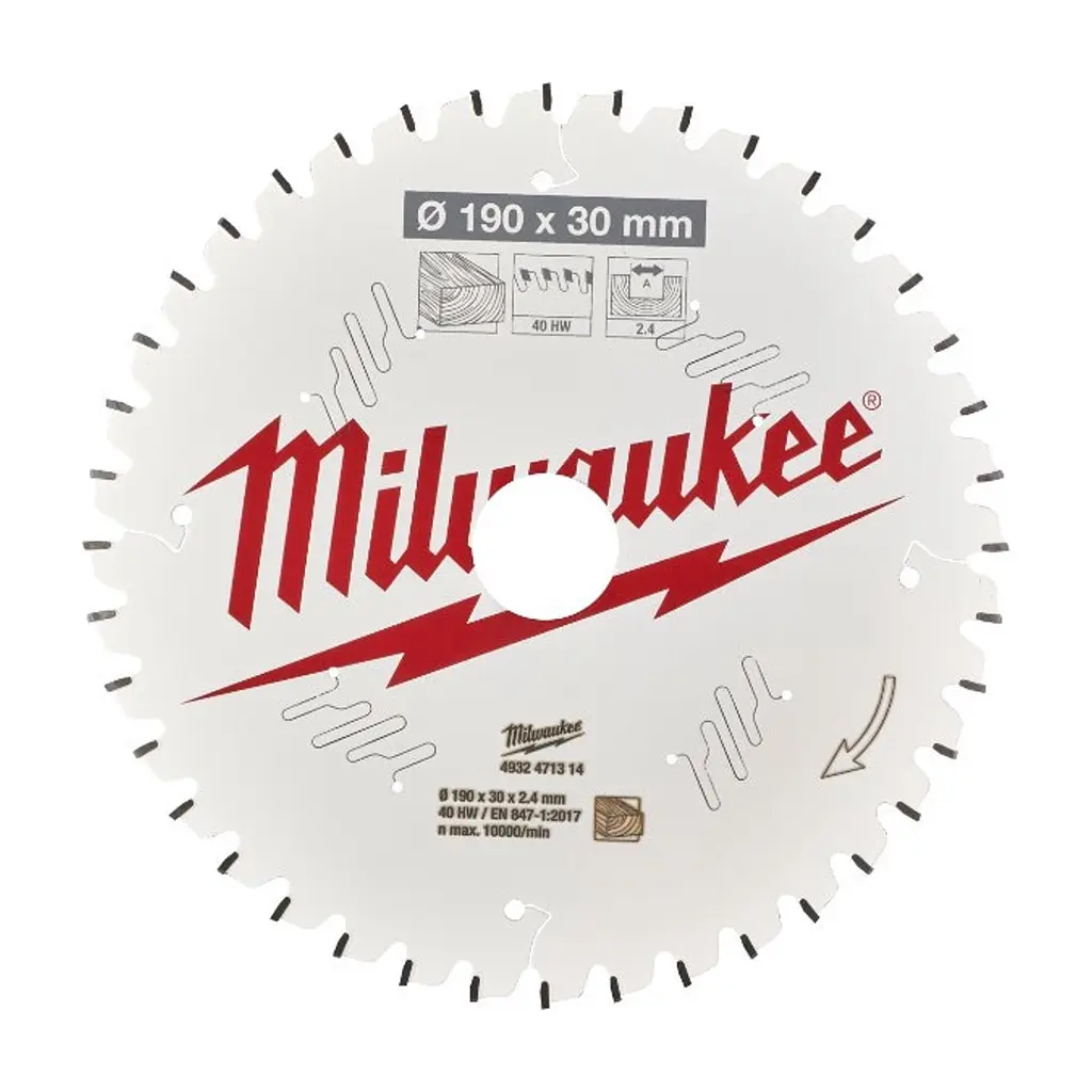 Диск пиляльний Milwaukee пиляльний PFTE 190х30х2,4мм, 40 зуб. (4932471314) - фото 2