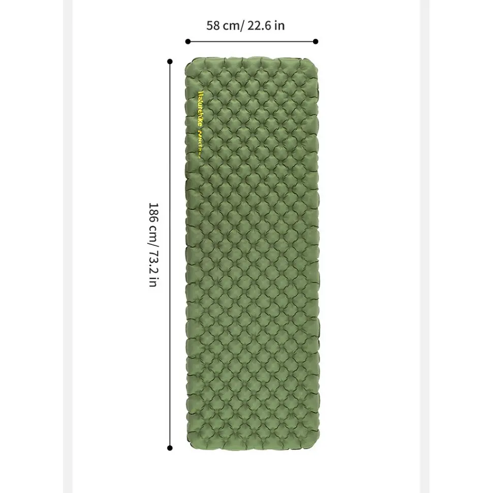 Матрас надувной Naturehike (CNK2450WS014) 8см - одноместный - 186х58 - зеленый - фото 2