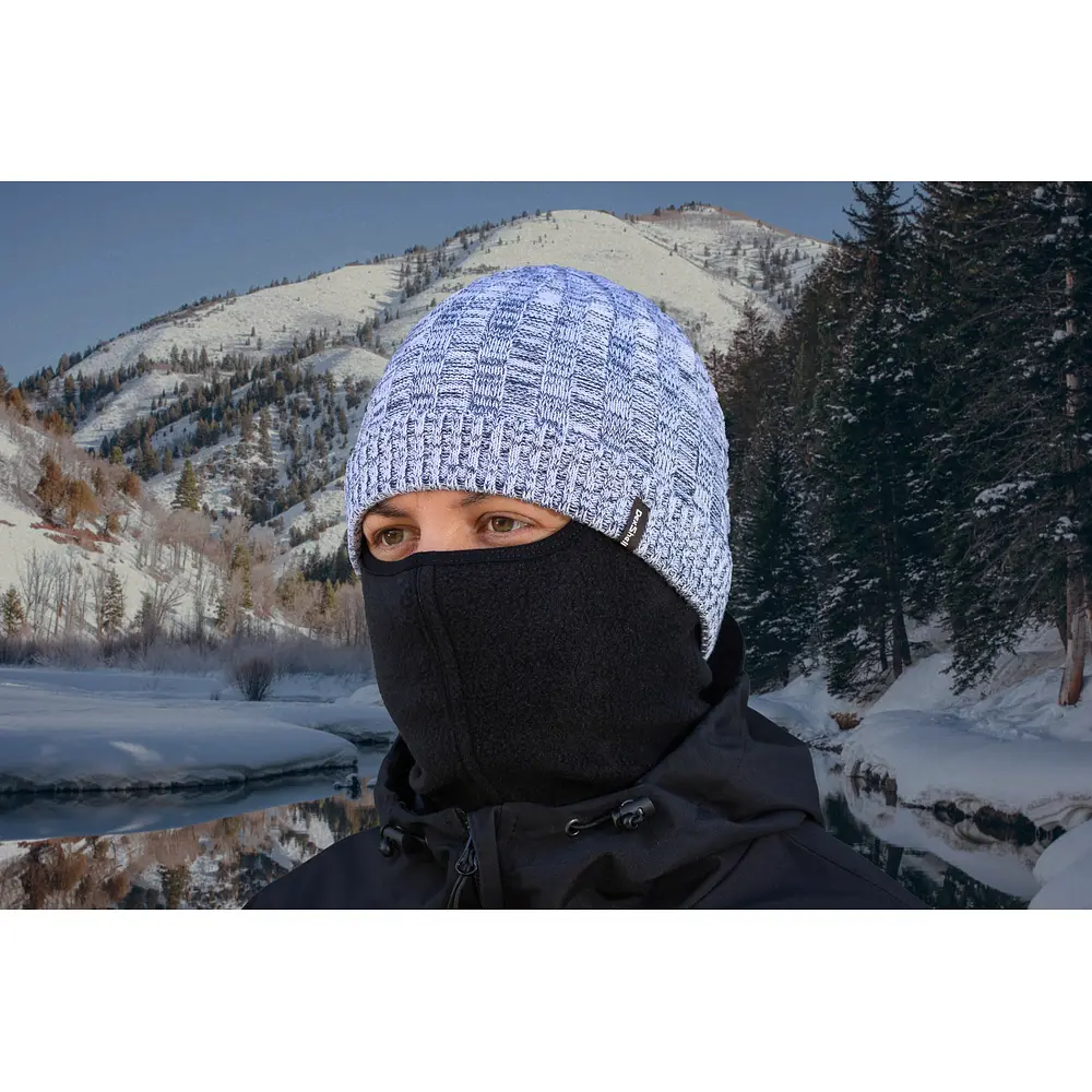 Водонепроникна шапка DexShell Heathered Rib Knit Beanie onesize 56-58 см біло-сіра - фото 3