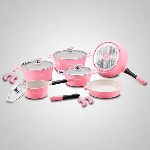Набір посуду Royalty Line RL-ES1014 CP Pink 14 предметів - фото 2