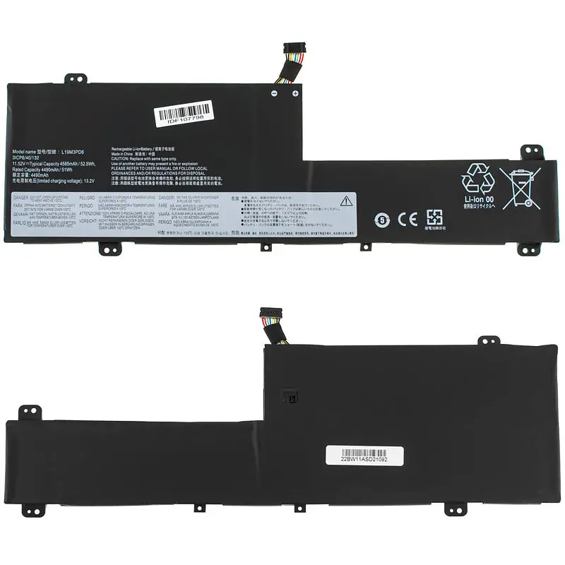 Батарея для ноутбука Lenovo L19M3PD6 (IdeaPad Flex 5 14IIL05 14ITL05) 11.52V 4595mAh 52.5Wh Чорний - фото 2