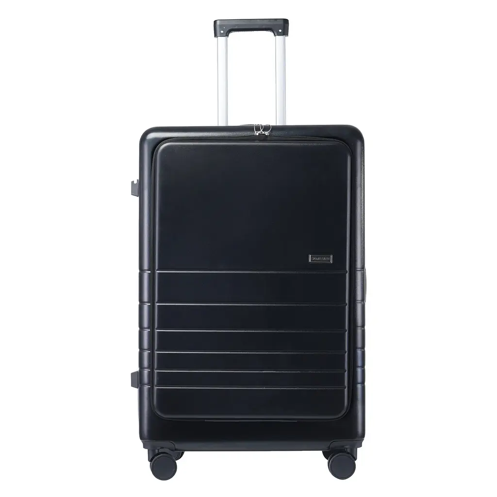 Валіза Semi Line 24 дюйми (M) T5964-3, ABS, з USB-зарядкою та відділенням для ноутбука, ручна поклажа, чорний - фото 2