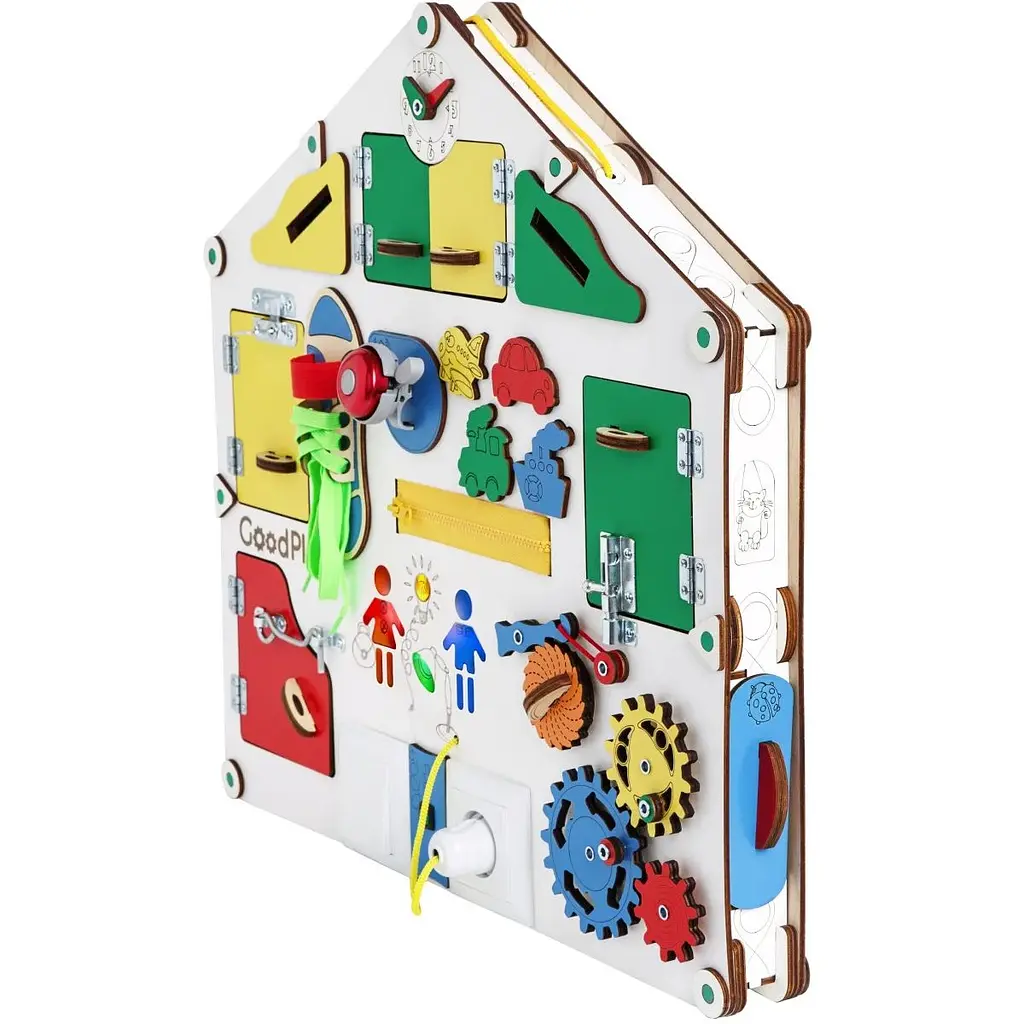 Бизиборд GoodPlay с подсветкой развивающий 55х52х11 см (D004) - фото 4