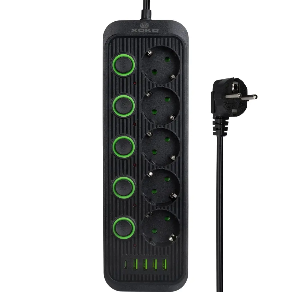 Мережевий фільтр живлення XoKo XK-SP-5-2-1-BK - фото 5