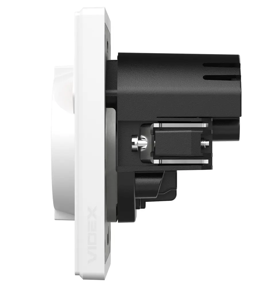 Розетка Videx Nota одинарна із заземленням USB-A+C 20W біла матова (VF-NT-SK1GUC-WH) - фото 3