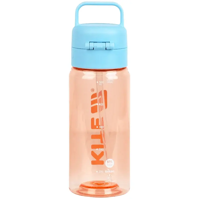 Пляшка для води Kite 600 мл помаранчево-блакитна (K26-1314-3) - фото 2