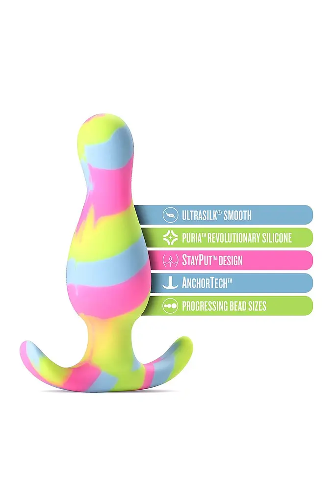 Анальная пробка Avant Kaleido 8.9 см (мульти) - фото 4