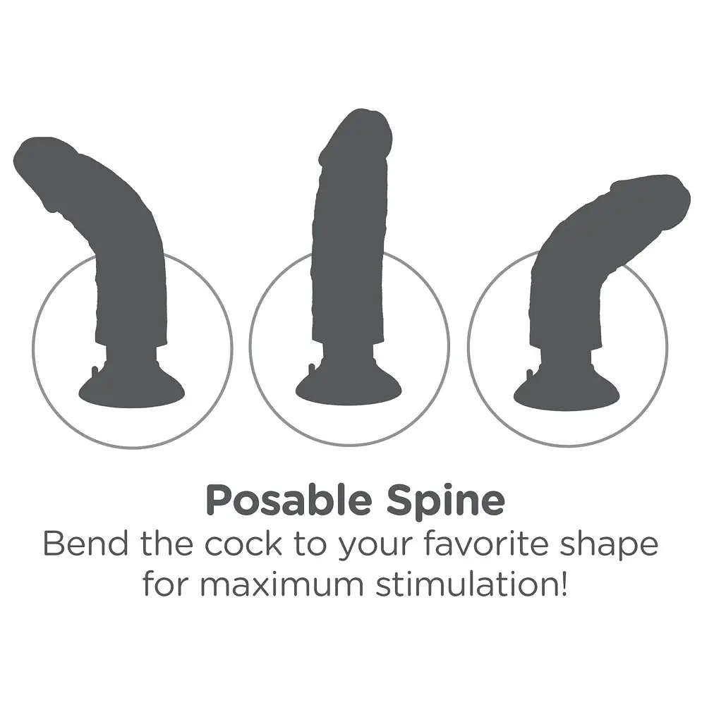 Вибратор King Cock Vibrating Cock 25 см телесный - фото 6