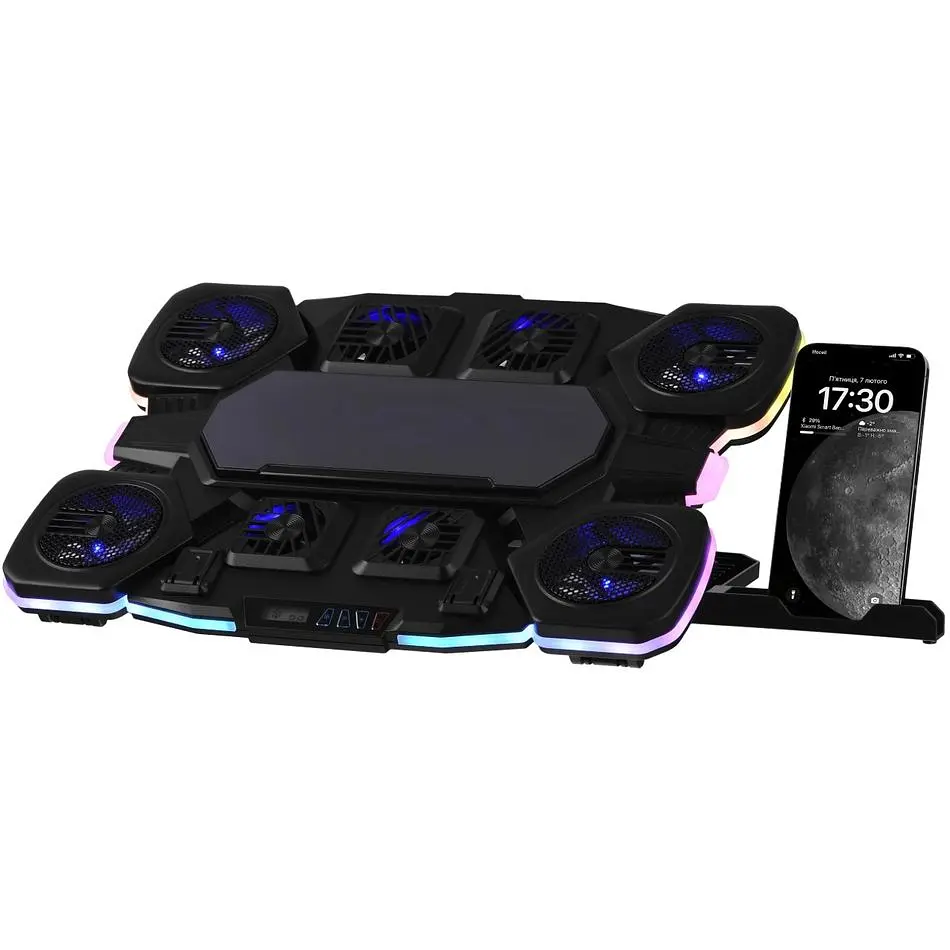Охлаждающая подставка для ноутбука до 17,3 дюйма 2E GAMING CPG12 8xfans - фото 3