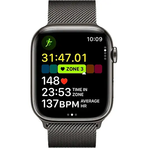 Смарт-годинник Apple Watch Series 9 GPS + Cellular 45mm Graphite Stainless Steel with Graphite Milanese Loop (MRMX3) [92677] - фото 3