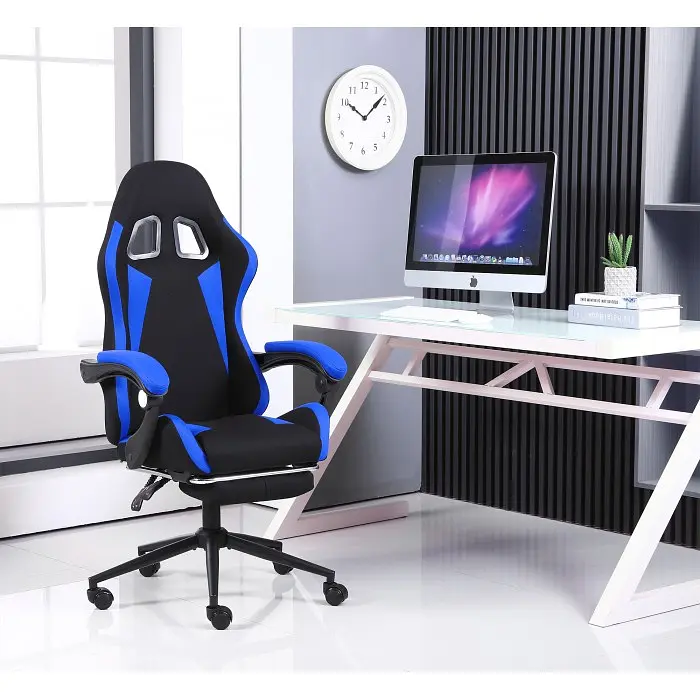Геймерське крісло GT Racer чорне із синім (X-2324 Fabric Black/Blue) - фото 6