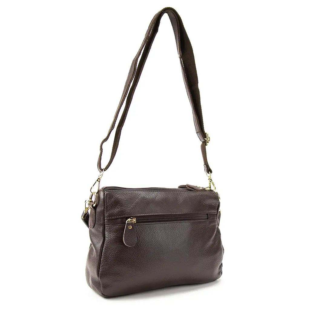 Женская кожаная сумка коричневая Riche NM20-W1195C - фото 2