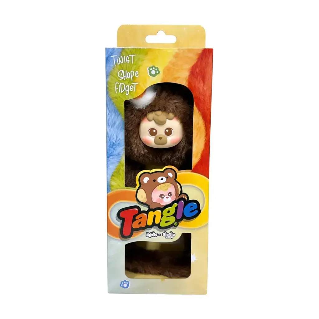 М'яка іграшка Tangle з кільцем diudiu baby Furry Bear Cocoa Brownie (HWTANGLE02D01-BD01) - фото 3