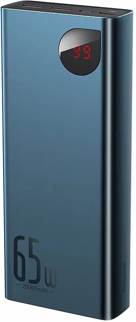 Power Bank Baseus Adaman, 20000mAh, 65W, Blue, Power Delivery (PD) (PPIMDA-D03/PPIMDA-D01) - фото 3