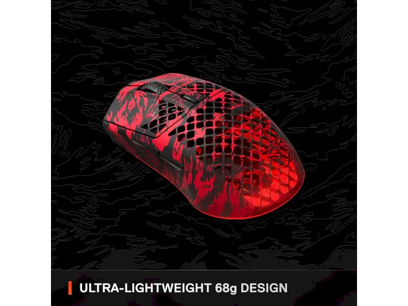 Миша SteelSeries Aerox 3 Wireless Faze Clan Edition Red Black (62609) - фото 7
