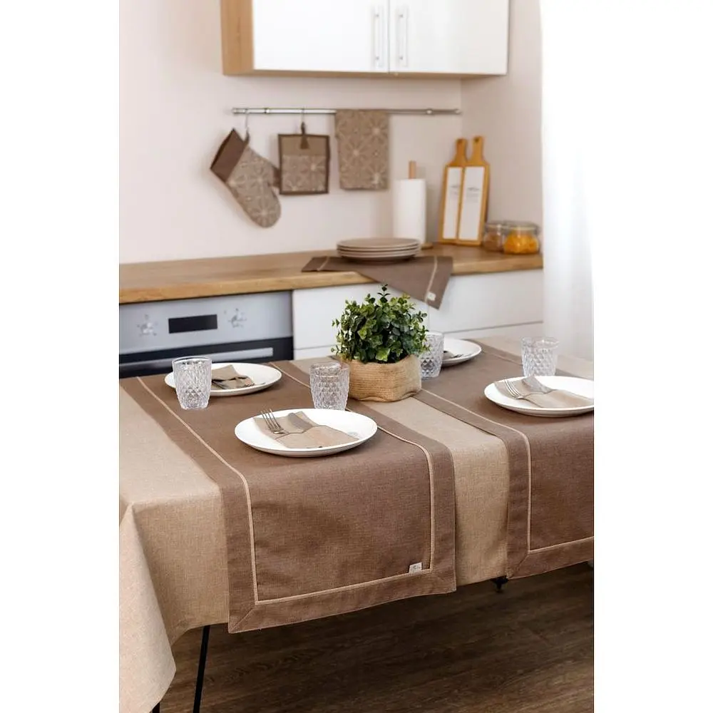 Скатертина Прованс Кориця 133х220 см мокко (41151) - фото 5
