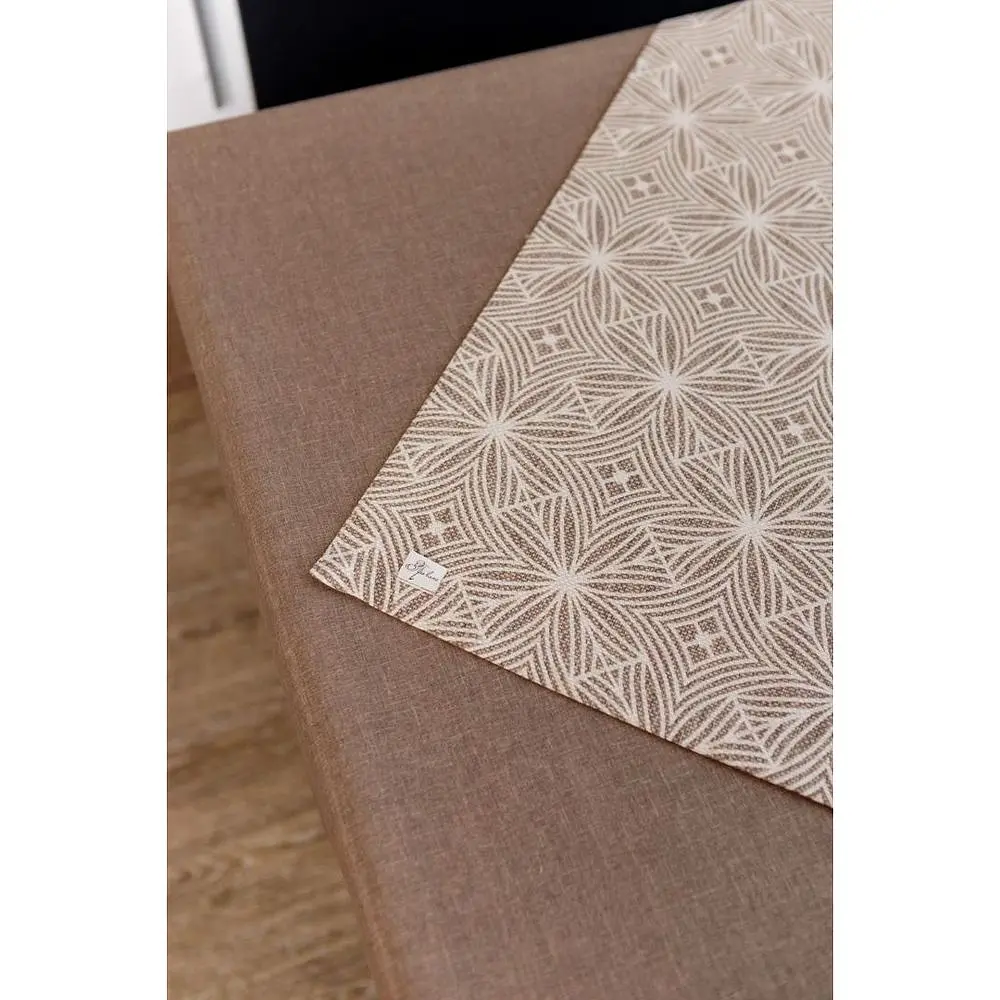 Скатертина наперон Прованс Кориця 85х85 см коричнева (41155) - фото 5