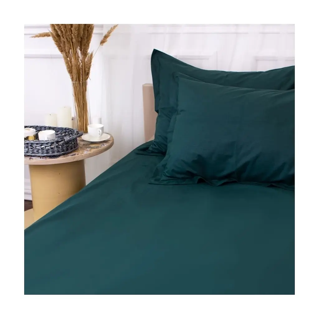 Постільна білизна MirSon Poplin Line 091 Emerald 110x140 (2200006277408) - фото 4